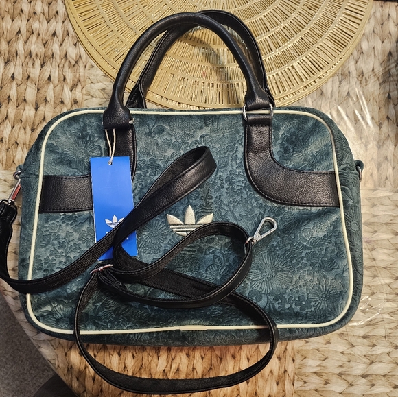 adidas Originals Liberty Airliner Teal and Black Crossbody Bag JX3195 - Picture 5 of 10